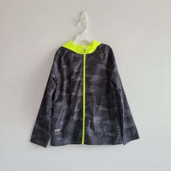 ☀️Boy's Jumping Beans Gray Camouflage  Windbreaker - Picture 1 of 7